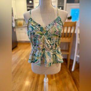 June & Hudson retro Filagree tank top